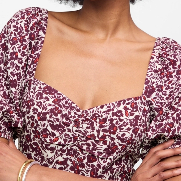 Floral Burgundy Dress NWT - Picture 4 of 9